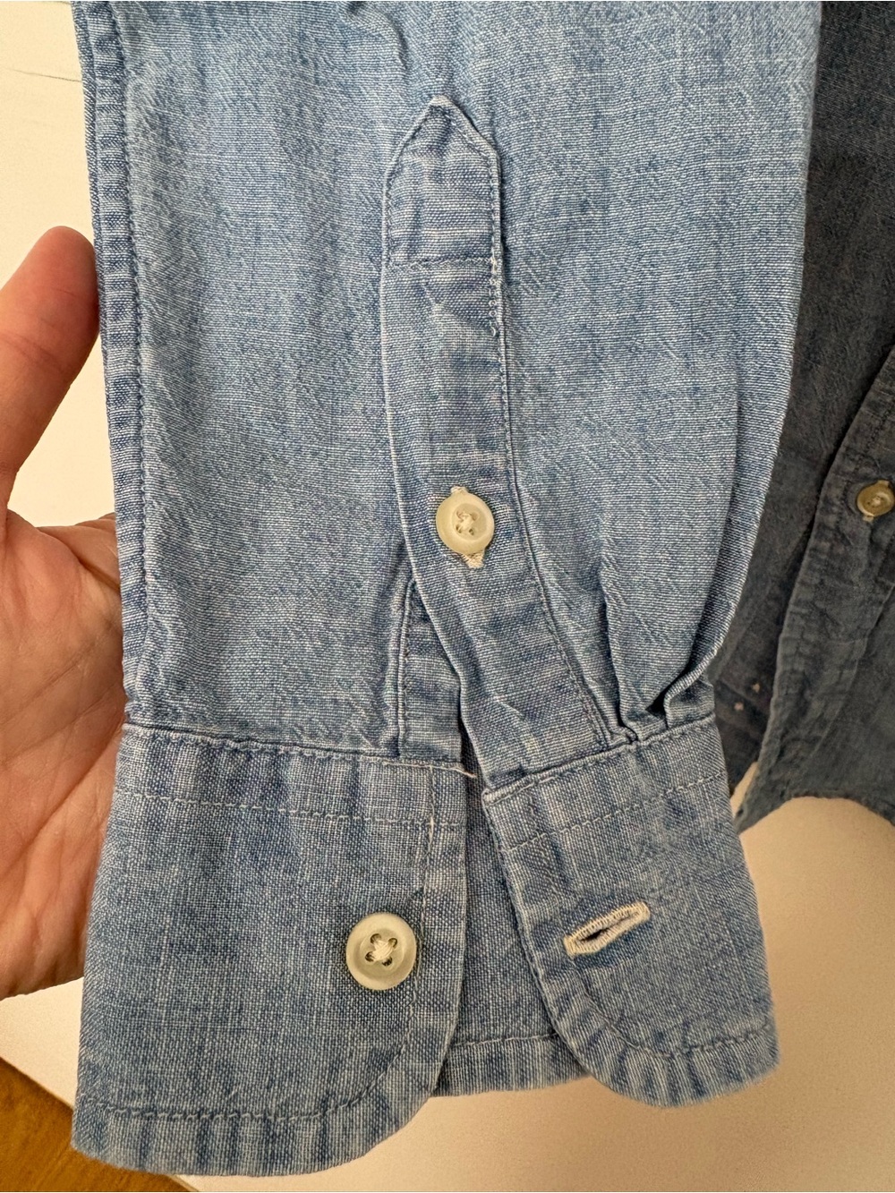 Polo by Ralph Lauren Light Blue Chambray Button-Down Shirt - big kid (14-16) - Picture 4 of 6
